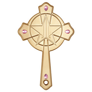 Pink Religion Gold Chrome Cross Mirror